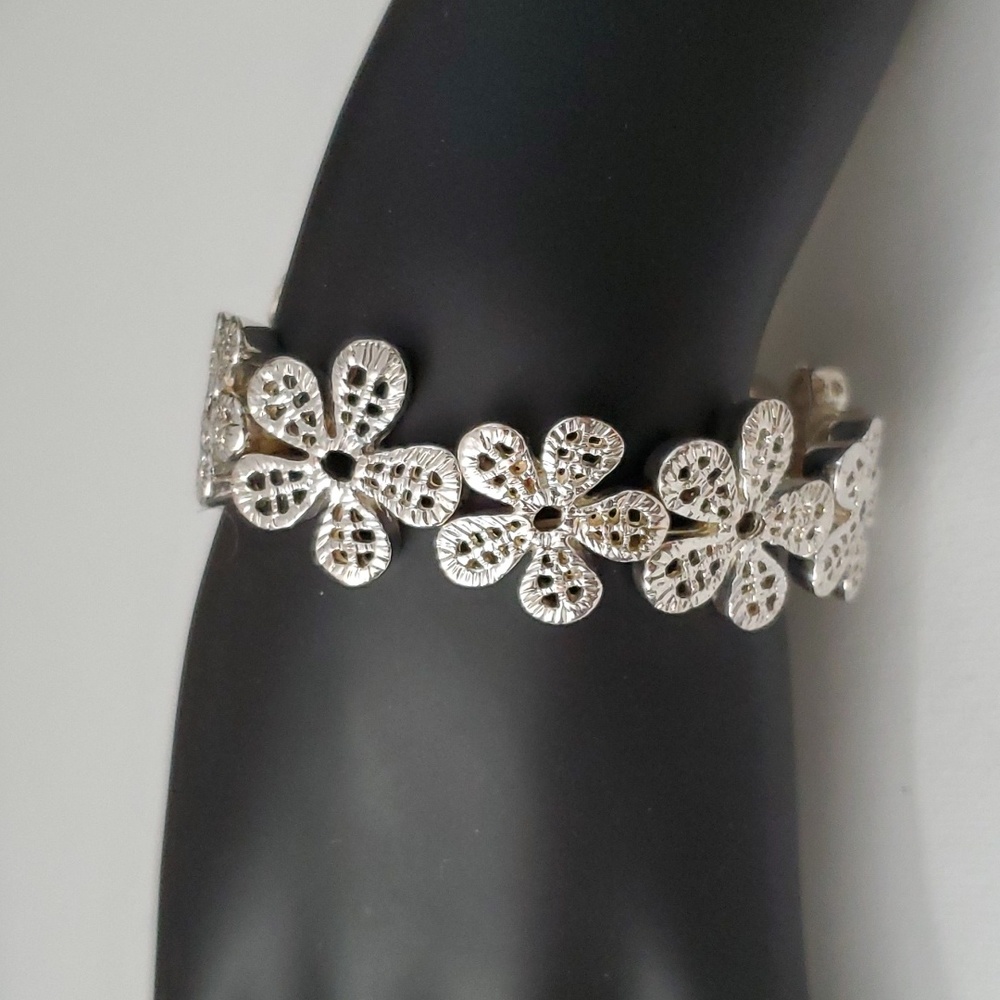 Silver Flower Bracelet